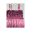 Pink Sequin Embroidered Floral Tank Top
