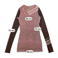 Pink and Brown Dress Top