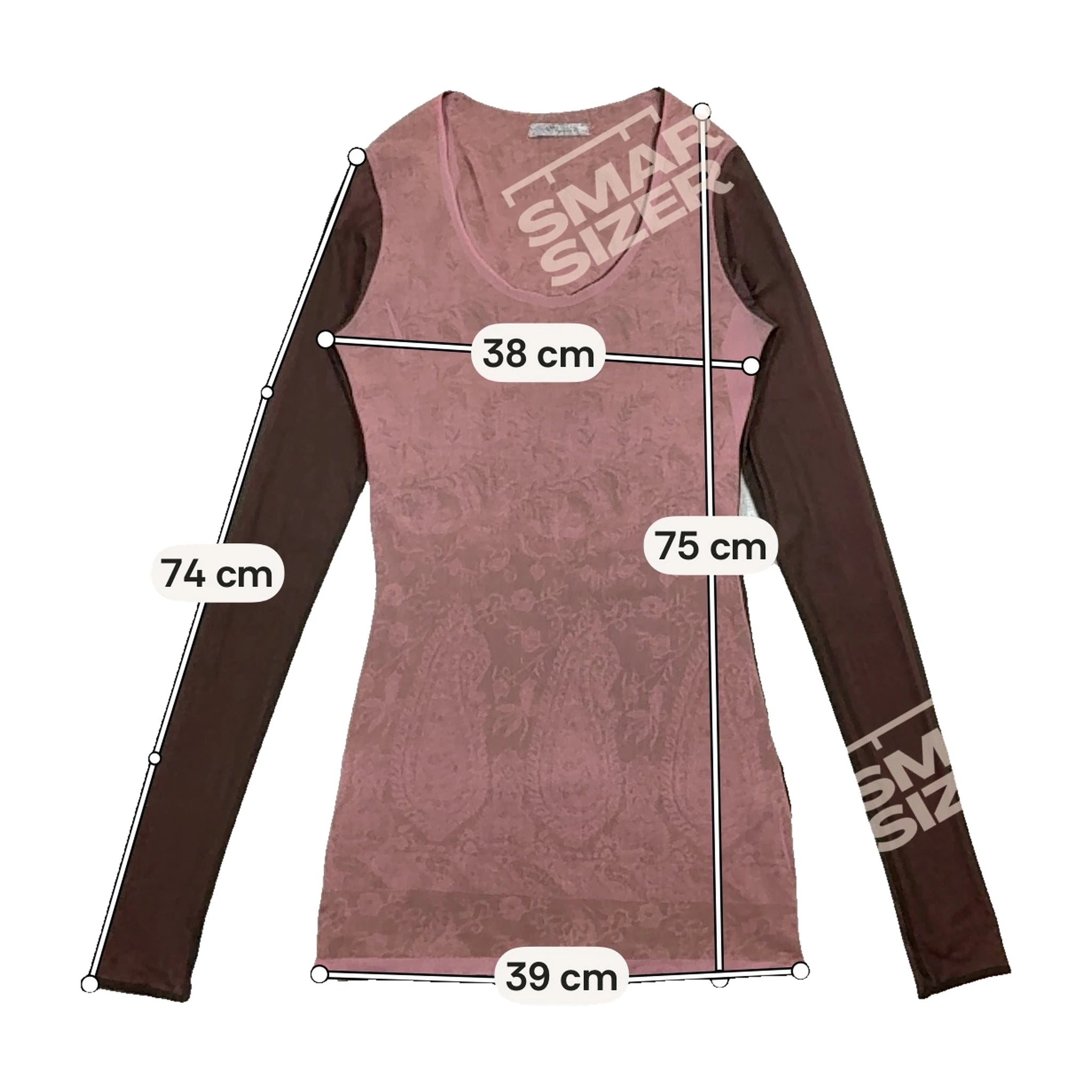 Pink and Brown Dress Top