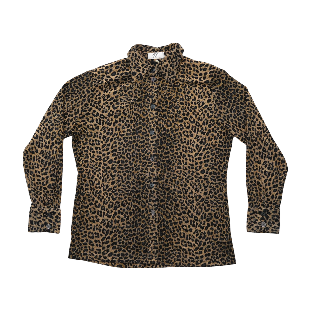 G.P. by Puccino Leopard Print Viscose Blend Blouse