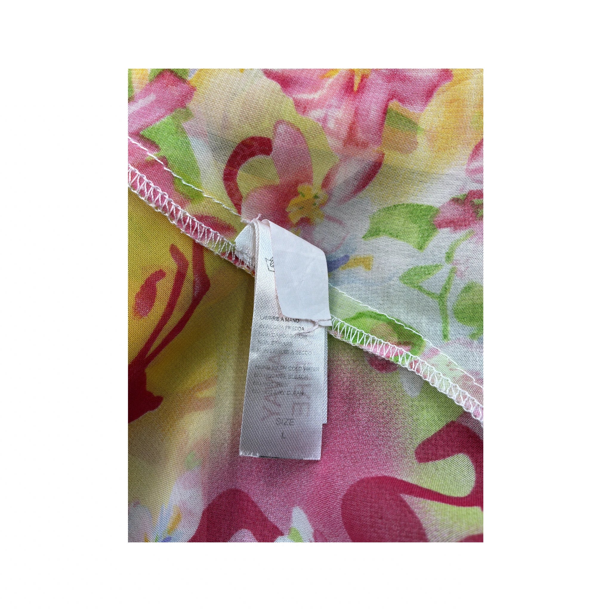 Y2K Tropical Flamingo Floral Tie-Shoulder Handkerchief Hem Dress