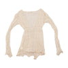 E-go Sheer Open Knit Linen Blend Cardigan (Repriced)