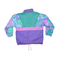 Corta-Vento Shamp color block com estampado abstrato