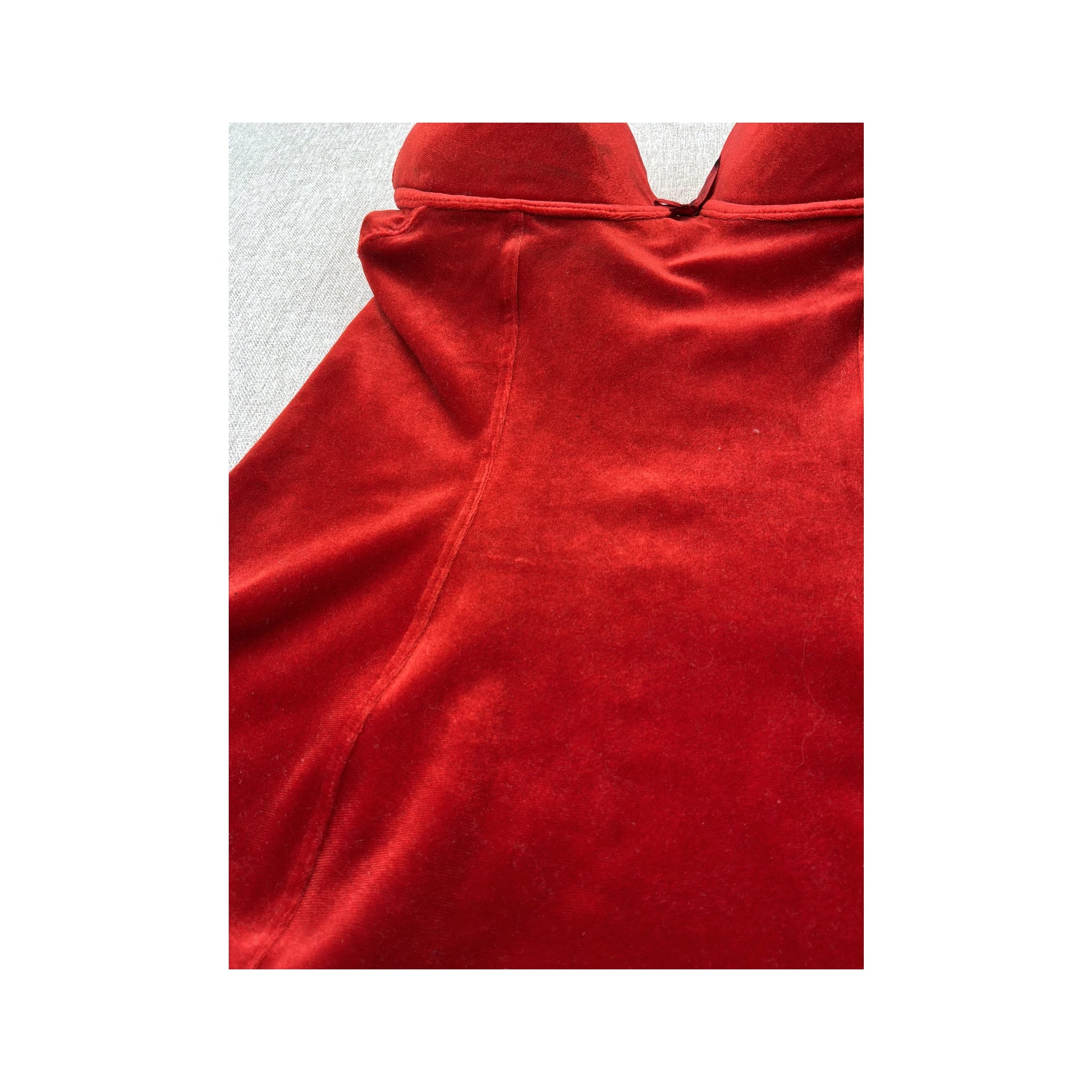 manguun Red Velvet Bustier Tank Top