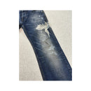 Diesel Distressed Repaired Washed Blue Cotton Denim Jeans