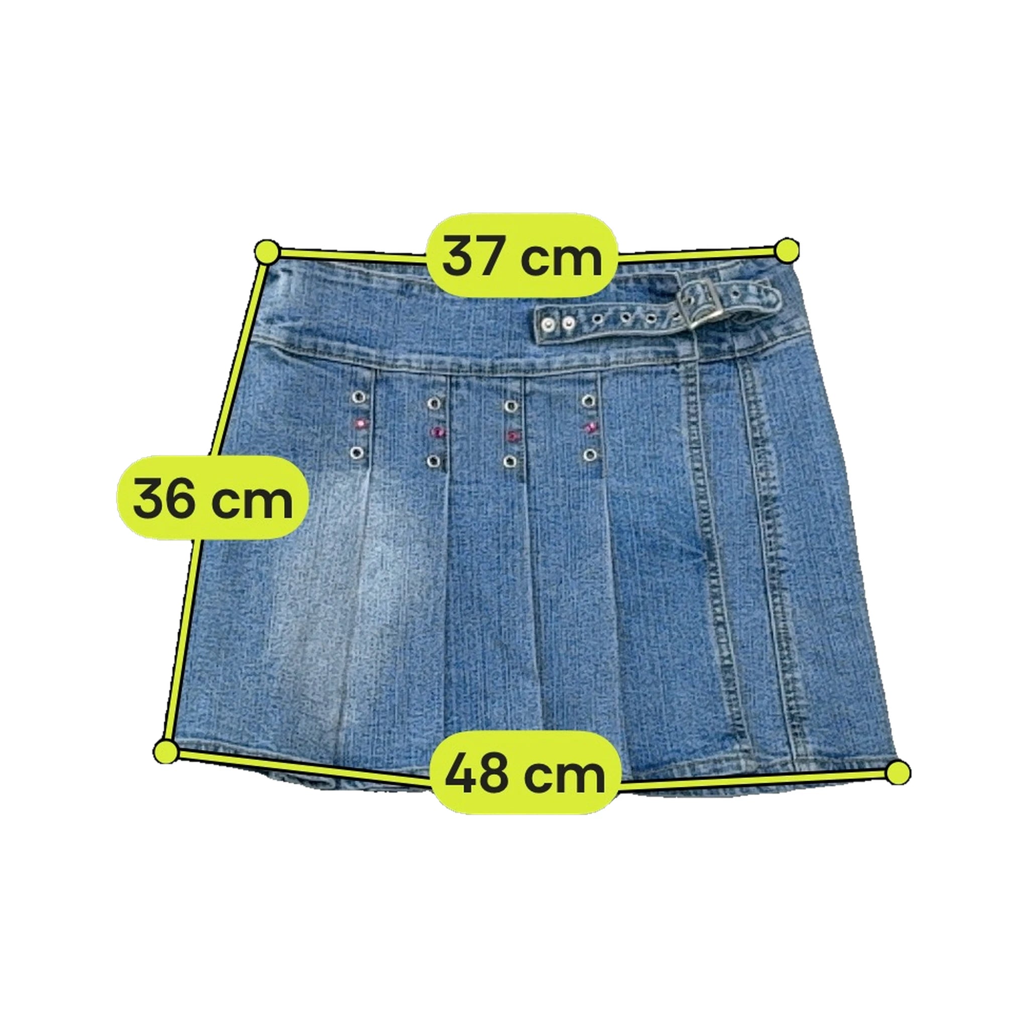 Mini saia Good Show em ganga com Tachas
