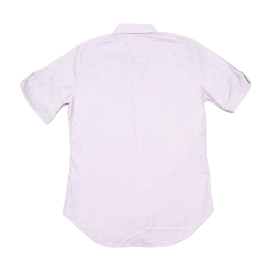 Camisa Ralph Lauren roxa de Manga curta às riscas com Botões
