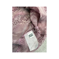 Oltre Pink Snakeskin Print Short Sleeve Button Up Shirt