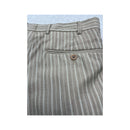 Carlo Santi Vintage Virgin Wool Beige Pinstripe Tailored Pants