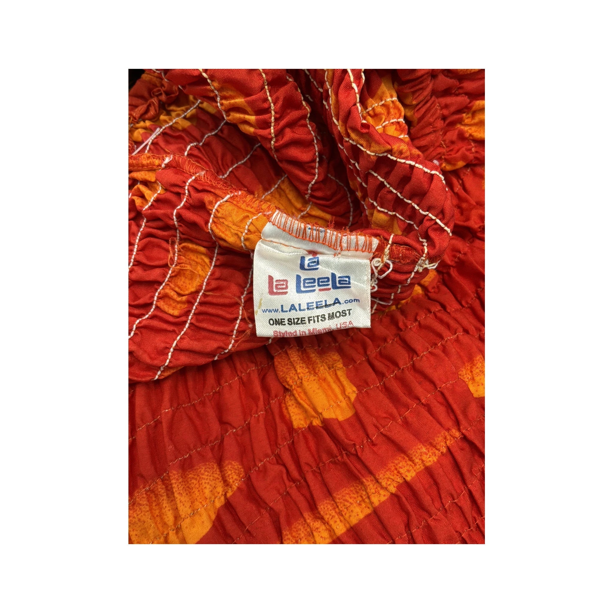 La La Leela Caribbean Print Smocked Topless Dress