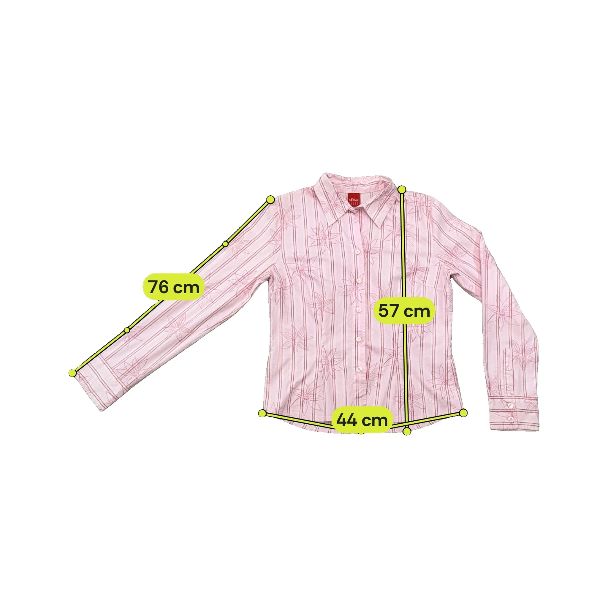 s.Oliver Floral Striped Cotton Button Up Shirt