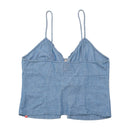 Miss Sixty Lace Up Chambray Cotton Tank Top