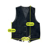 Vintage Black Hair-On Leather Waistcoat Style Jacket