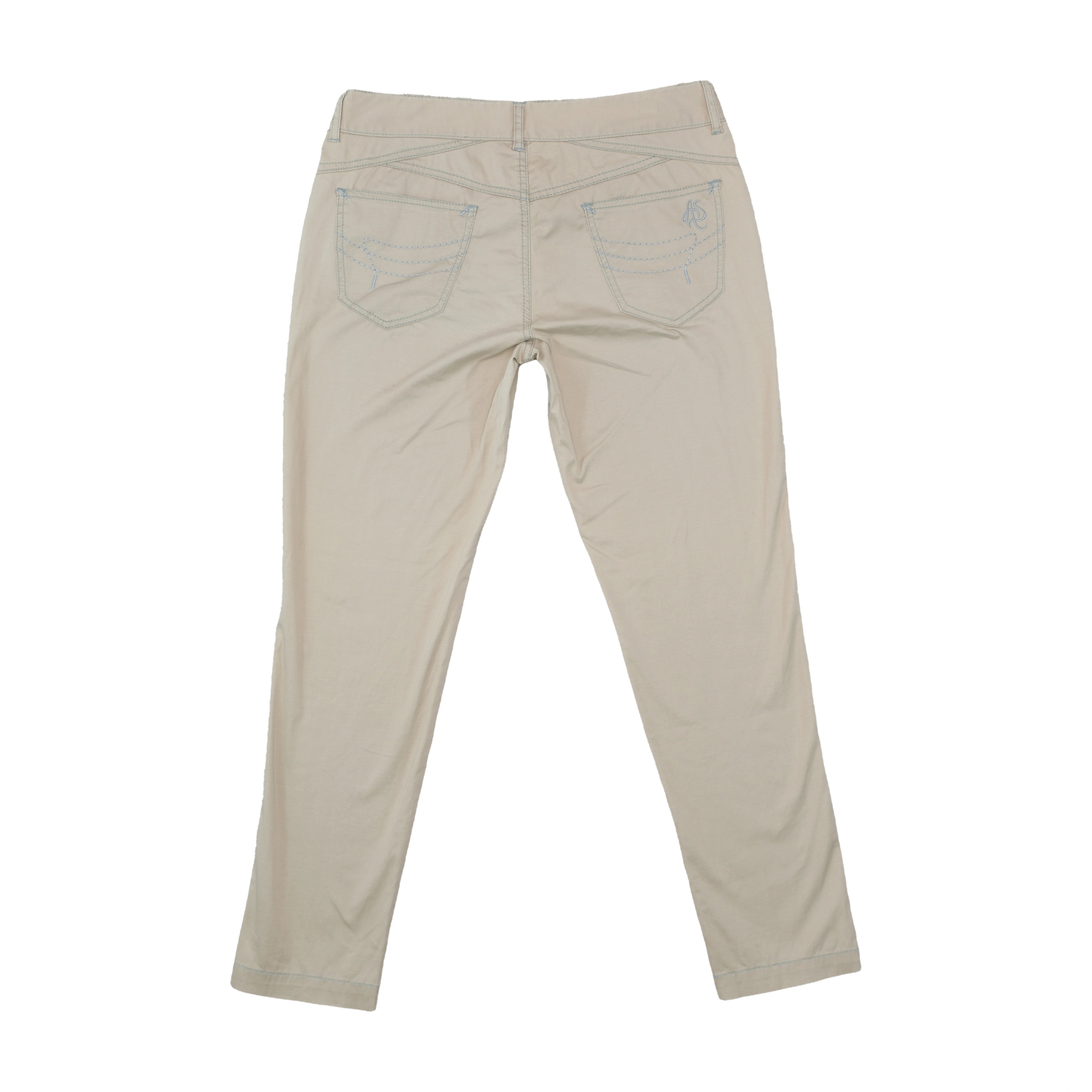Ana Sousa Blue-Trim Cotton Chino Jeans