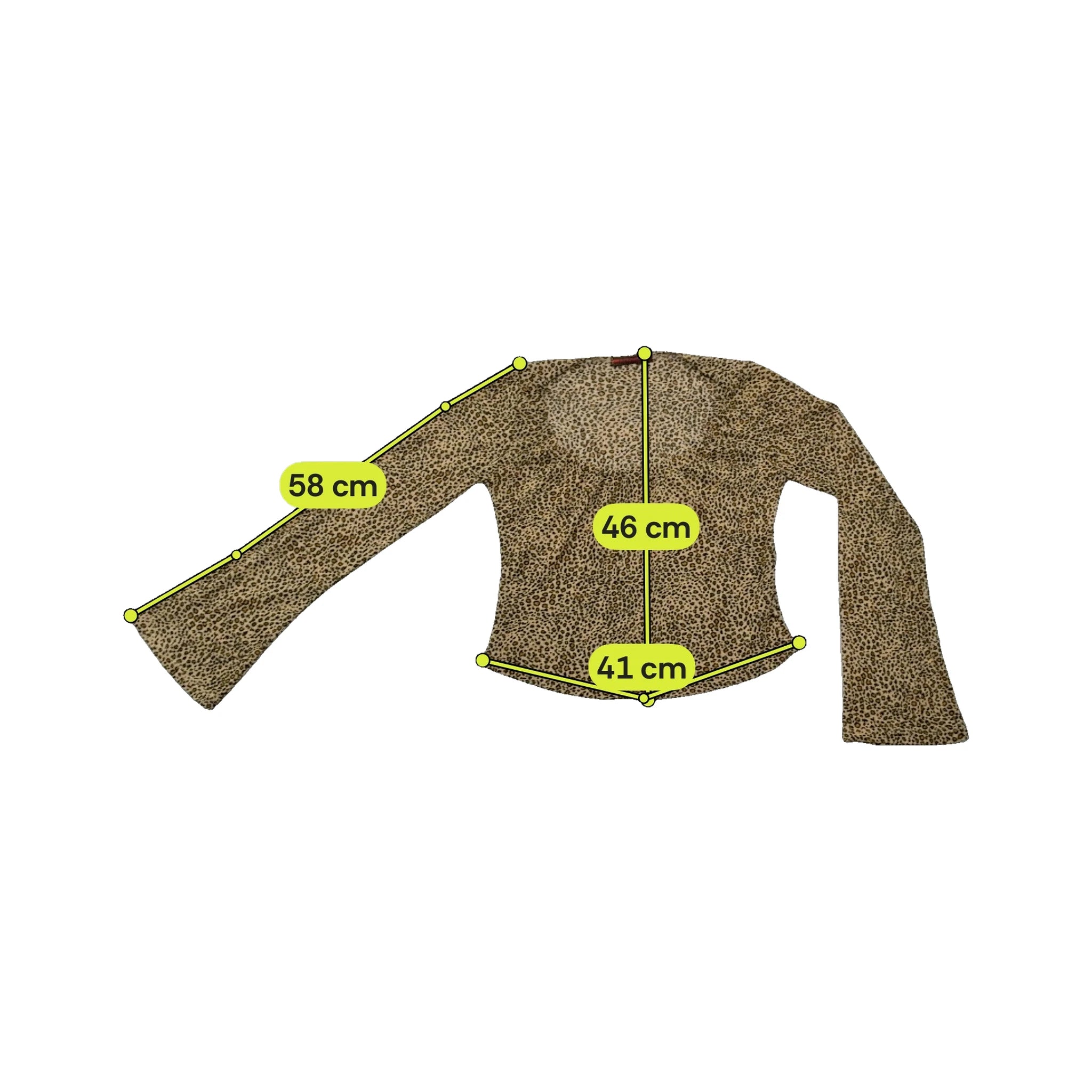 Chevignon Leopard Print Bell Sleeve Blouse (repriced)