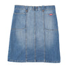 Red Planet Panelled Medium Wash Cotton Denim Utility Skirt