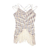 Hua Di Cheng Beaded Crochet Fringe Tank Top