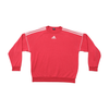 Camisola de gola Redonda adidas vintage vermelha em Mistura de algodão com Três riscas