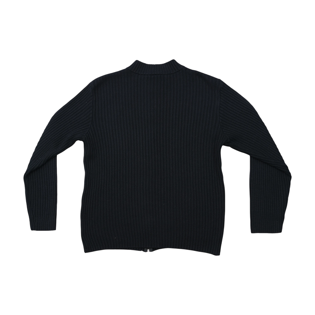 Puma Rib Knit Full Zip Logo Sweater