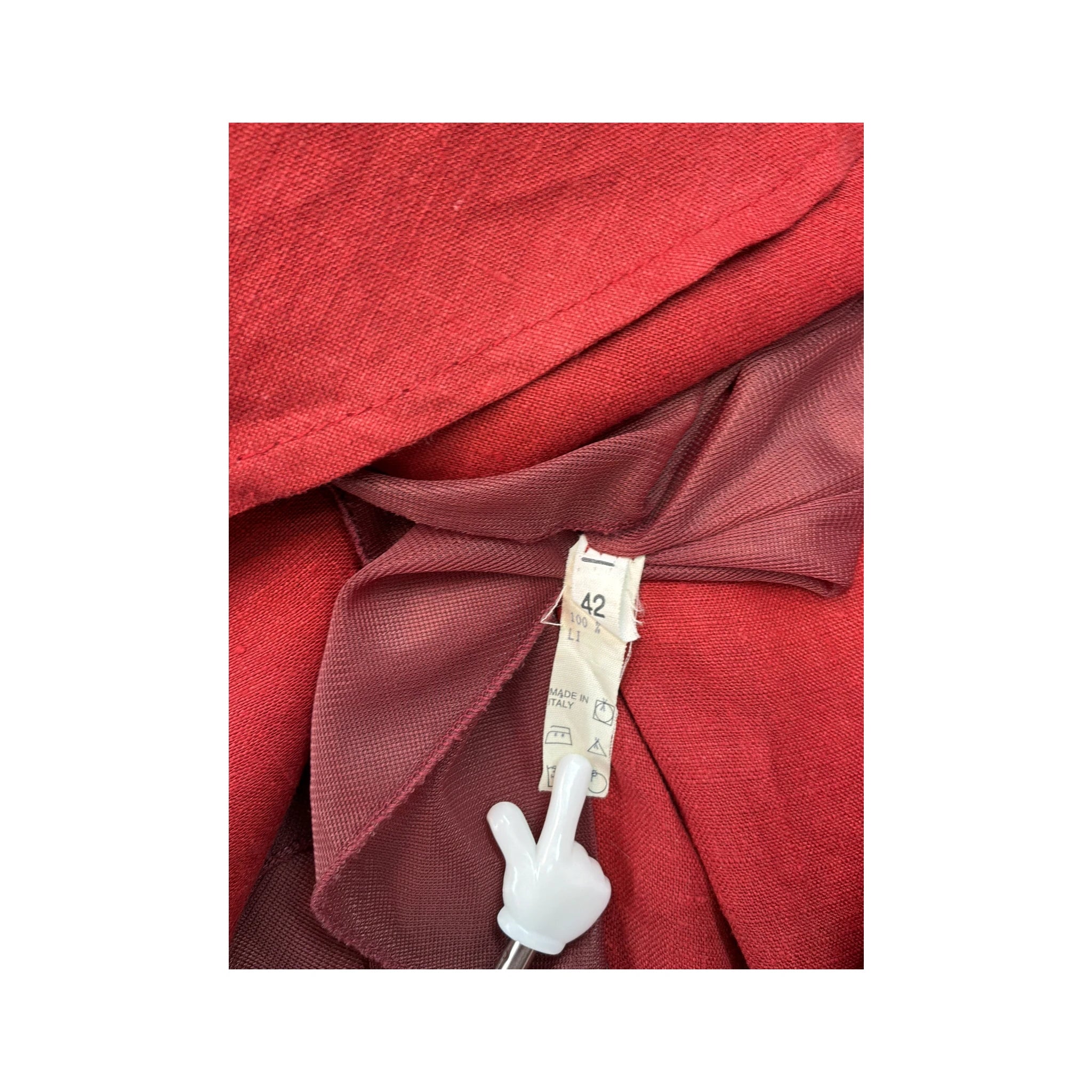 Saia Midi vintage vermelha de Corte Enviesado