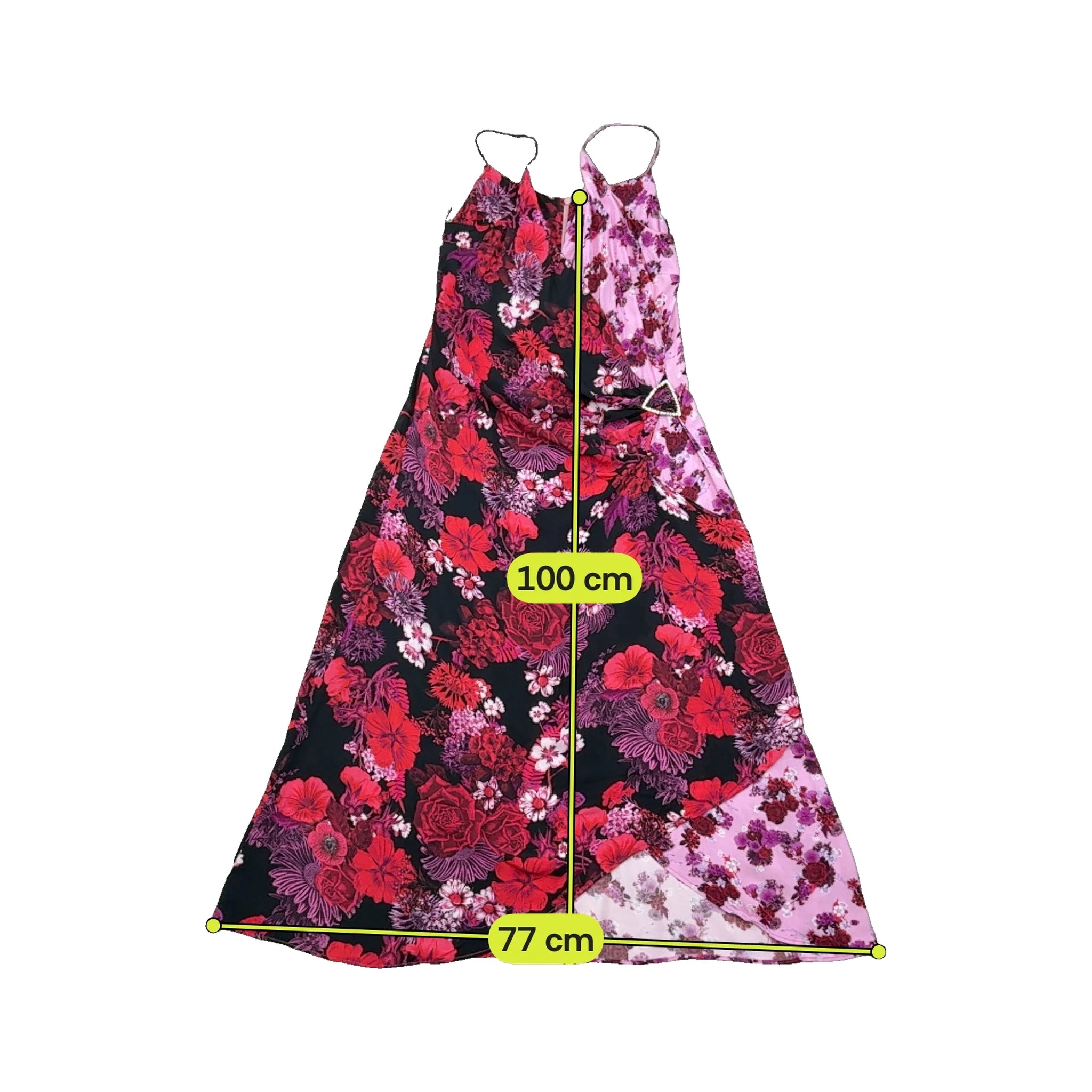 Pinko Floral Colorblock Slip Dress