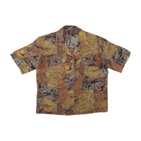Camp Collar Abstract Print Button Up Shirt