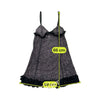 OshO Leopard Print Sheer Mesh Babydoll Slip Dress