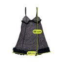 OshO Leopard Print Sheer Mesh Babydoll Slip Dress