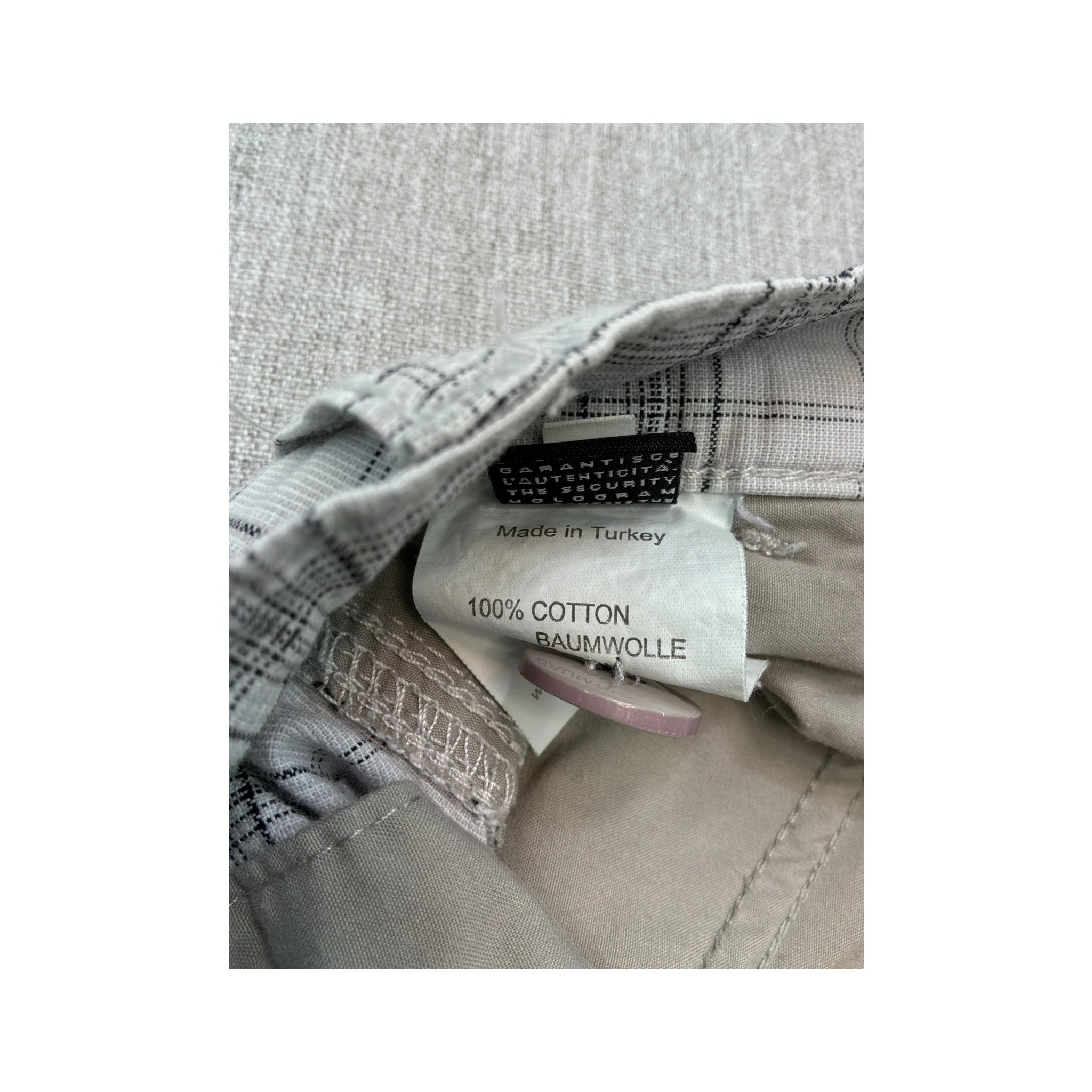 Bear Surfboards Plaid Cotton Cargo Shorts