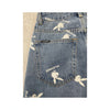Playboy Allover Bunny Logo Print Wide Leg Denim Jeans