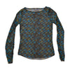 Mexx Sheer Abstract Print Long Sleeve Blouse