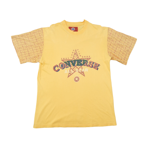 Camisa Converse vintage em algodão All Star com estampado gráfico e mangas Geométricas