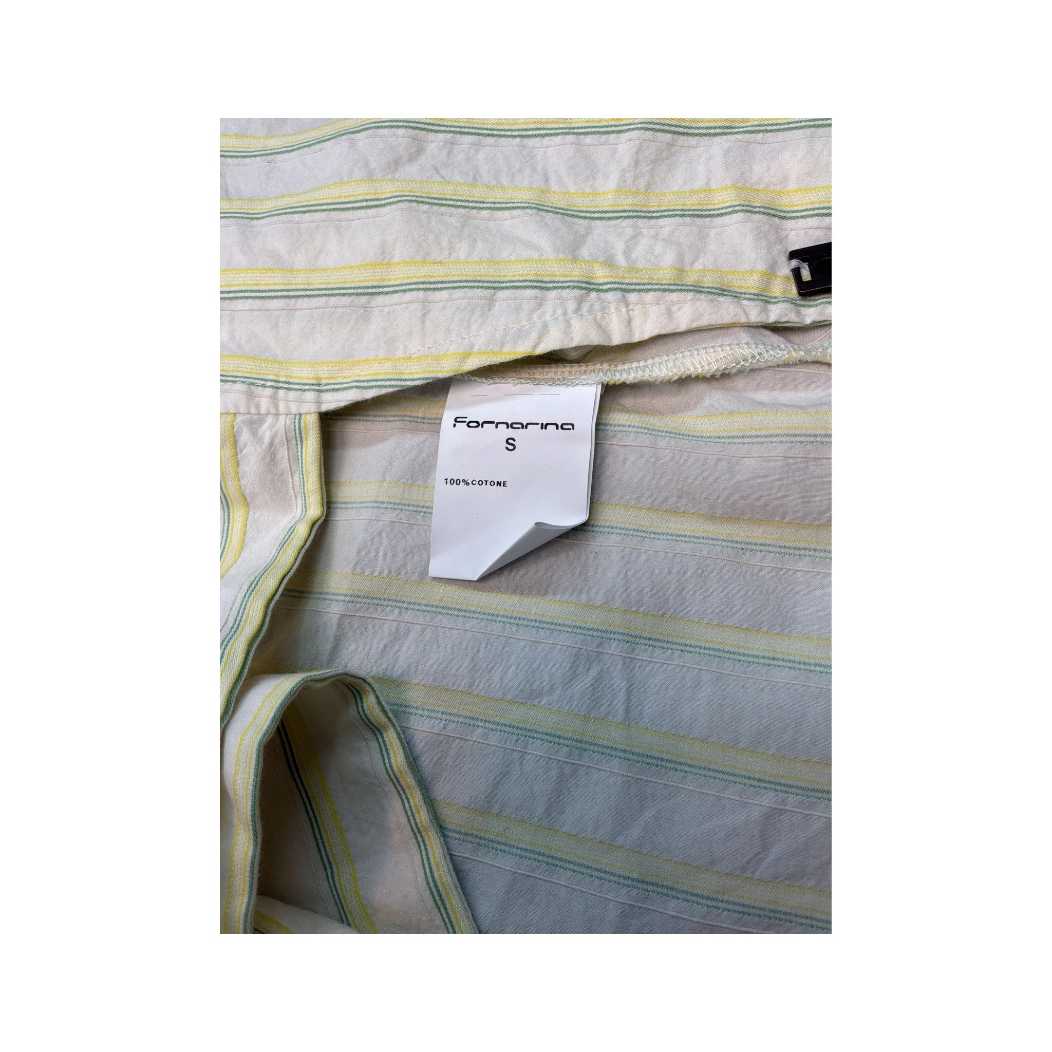 Blusa Cruzada Fornarina sem mangas em algodão às riscas