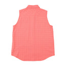 Royal Robbins Red Plaid Sleeveless Button-Up Shirt
