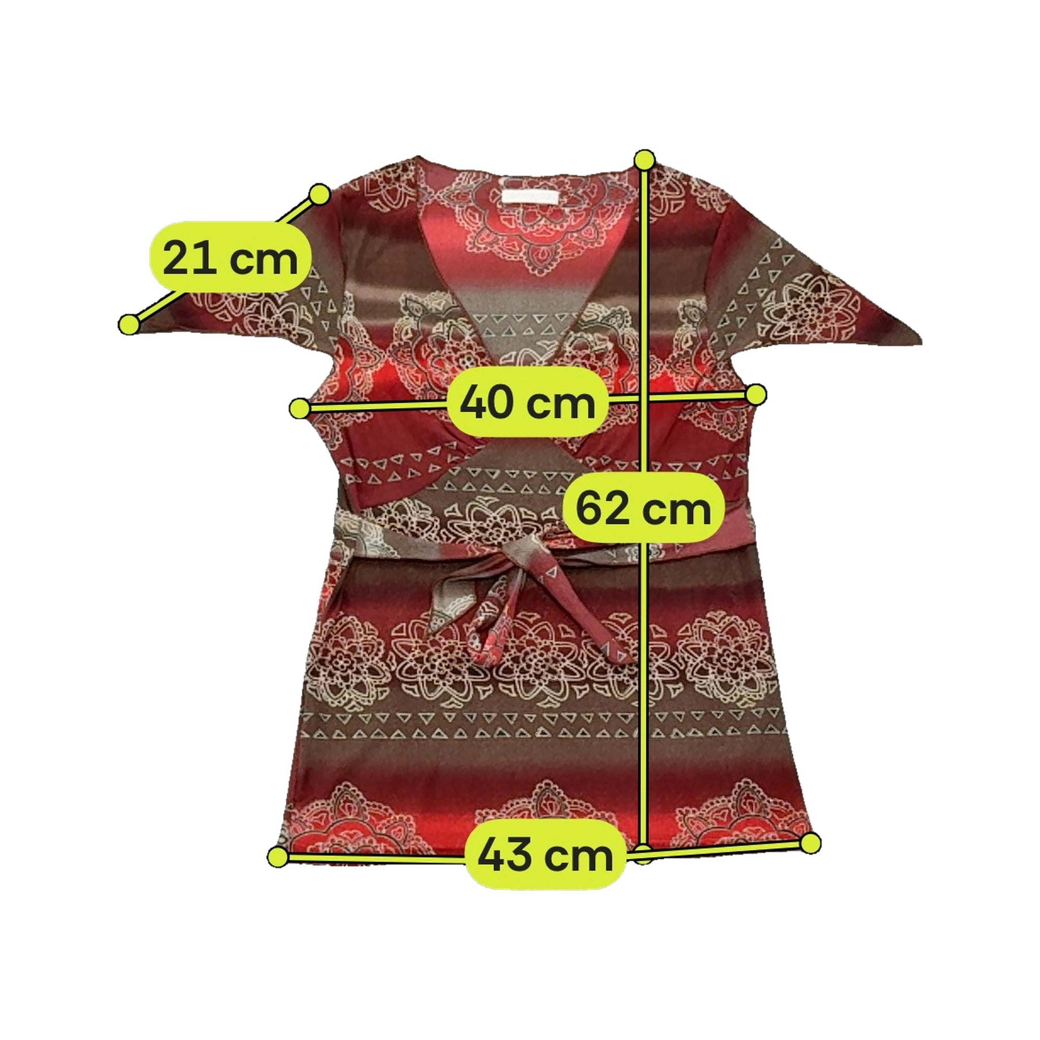 Promod Floral Medallion Print Wrap Blouse (Repriced)