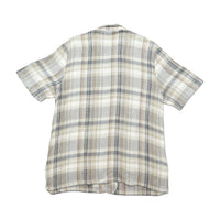 Maria Bellesi Plaid Linen Blend Zip Front Shirt