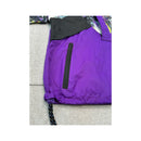 Vintage Abstract Print Purple Pullover Ski Jacket