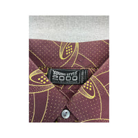 Young Style 2000 Abstract Chain Print Button-Up Shirt