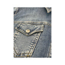 Vintage Fornarina Fitted Denim Snap Front Jacket Shirt
