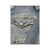 Vintage Fornarina Fitted Denim Snap Front Jacket Shirt
