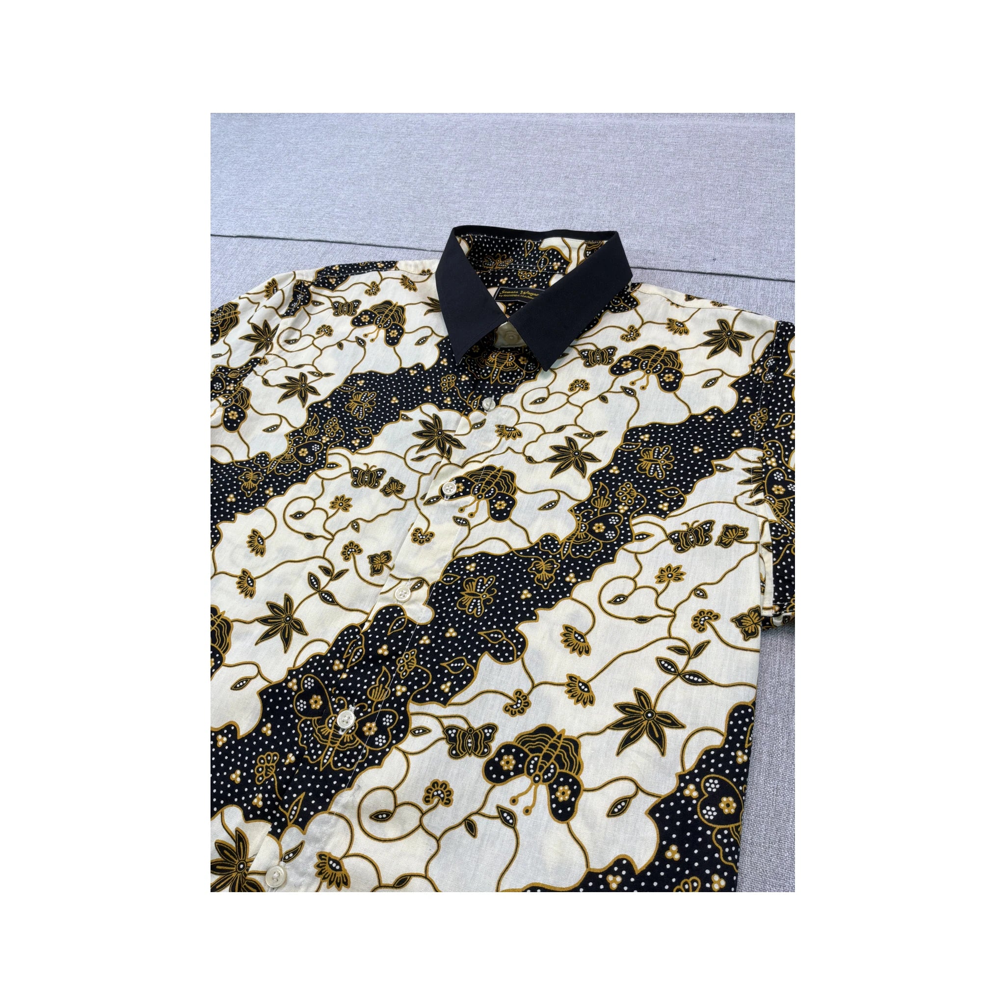 Semata Wayang Vintage Batik Print Cotton Button Up Shirt