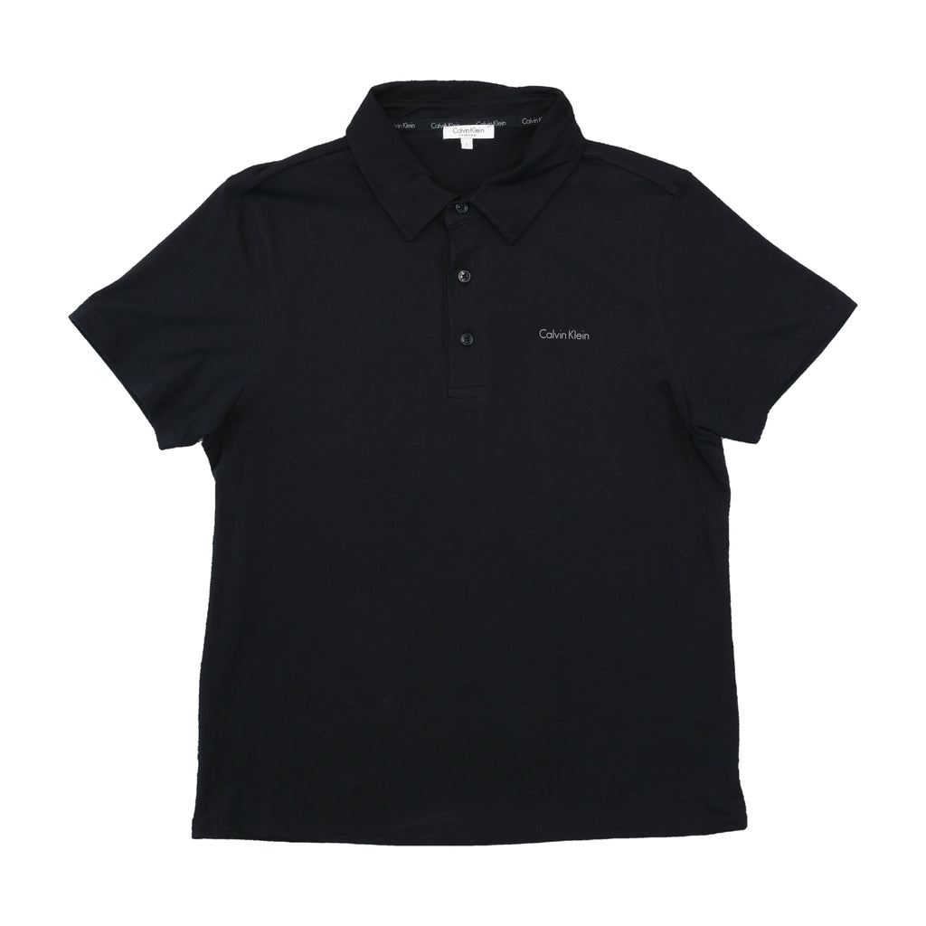 Polo Calvin Klein preto com logótipo