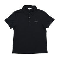 Polo Calvin Klein preto com logótipo