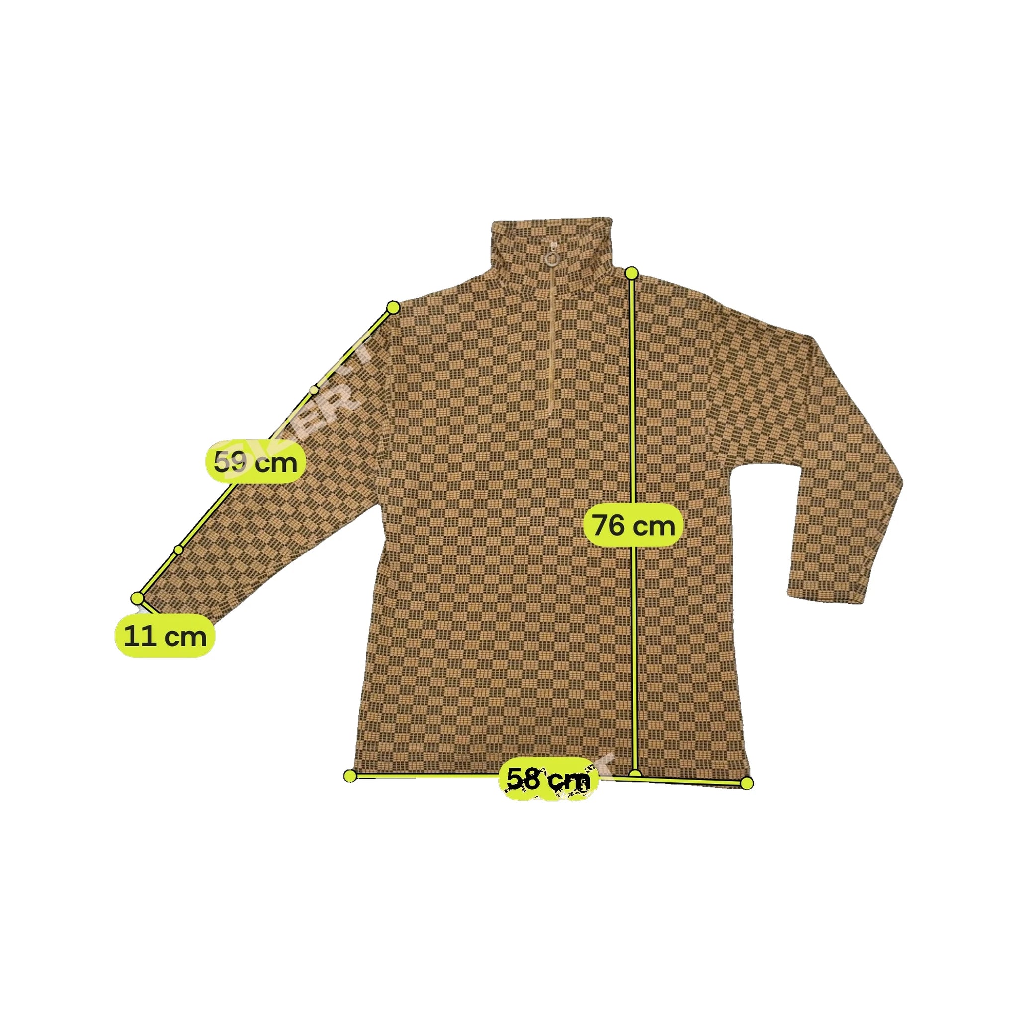 FALEZ Geometric Half-Zip Mock Neck Sweater