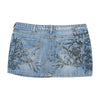Monica's Jeans Floral Print Denim Mini Skirt
