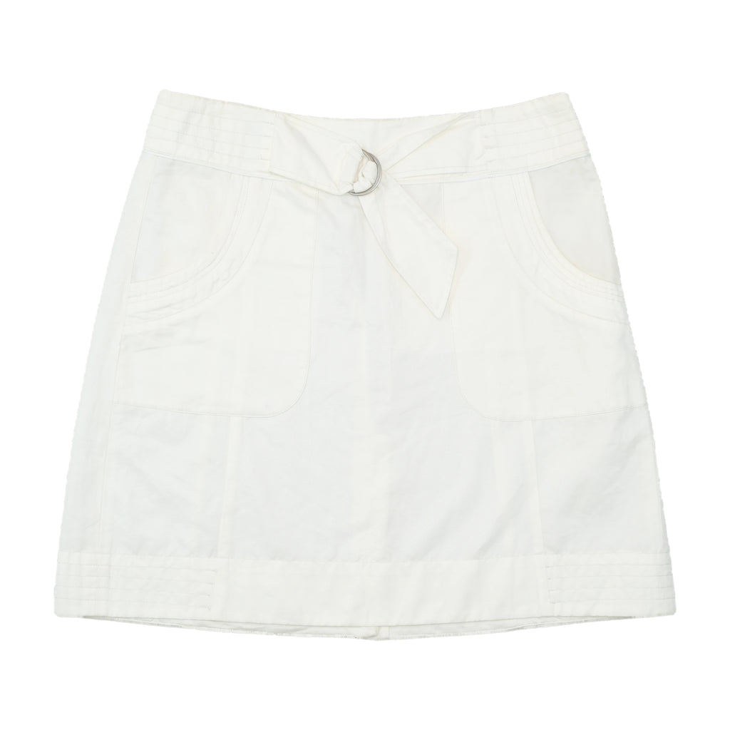 Sportmax Code Belted D-Ring Cotton Utility Mini Skirt