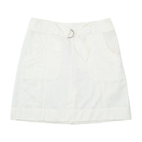 Sportmax Code Belted D-Ring Cotton Utility Mini Skirt