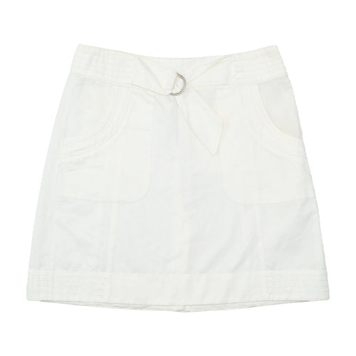 Sportmax Code Belted D-Ring Cotton Utility Mini Skirt