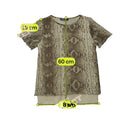 Life Style Snakeskin Print Mesh Shirt (Smartsizer)