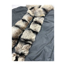 Black Puffer Jacket with Fur Trim Collar, Cuffs & Hem